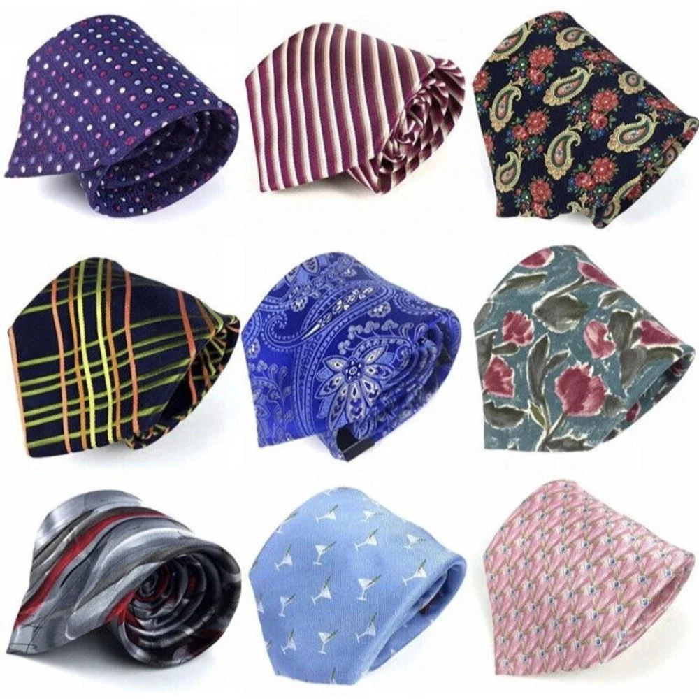 Mens Neckties Elegant Fun Vintage Variety Lot of 10 Random Ties - Fast Shipping